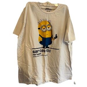 White Minions 2XL Sarcastic T-Shirt - Short Sleeves